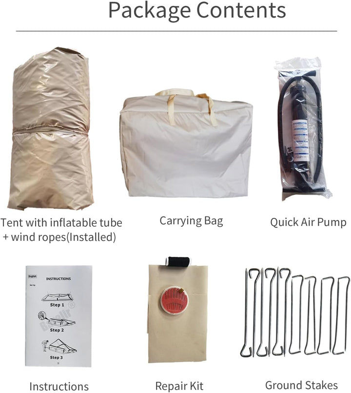 4-5 Person Inflatable Glamping Tent with Pump