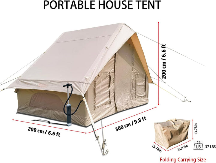 4-5 Person Inflatable Glamping Tent with Pump