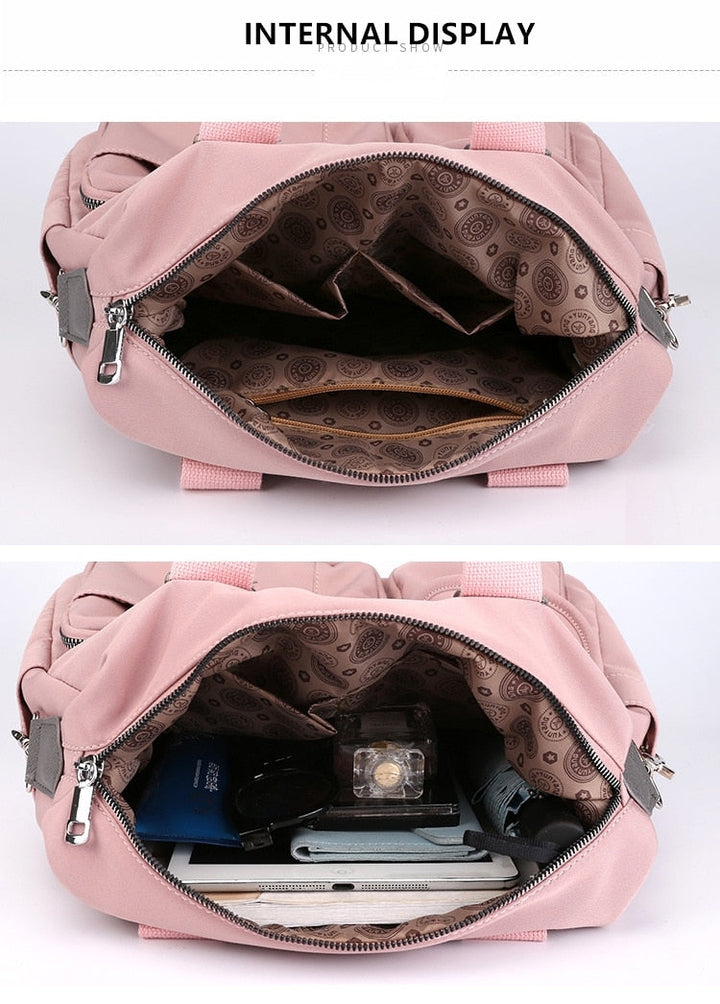 Waterproof Lightweight Multi-Pocket Large Capacity Casual Tote Crossbody Bag