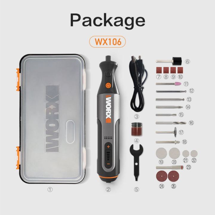 Worx 4V/8V Rotary Tool Cordless For Engraving