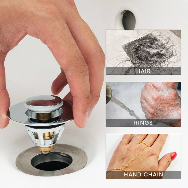 Stainless Steel Rebound Core Push Drain Filter Prevents