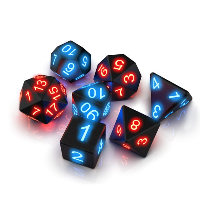 Awesome Board Game Glowing Dice (7 pcs)