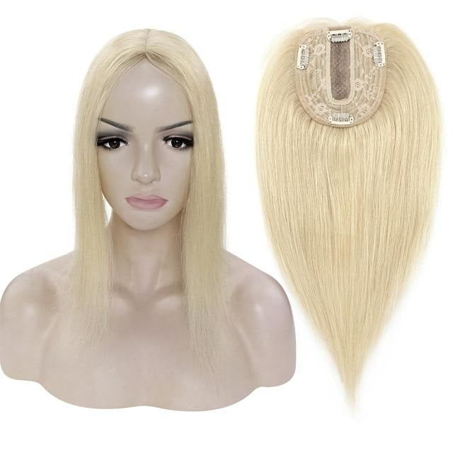 Natural Remy Human Straight Hair Topper