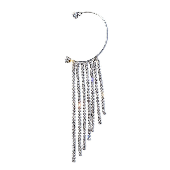 Sparkling Diamond Tassel Earrings