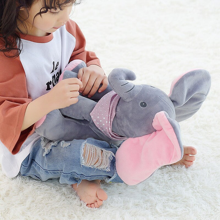 Peek A Boo Stuffed Elephant Plush Toy