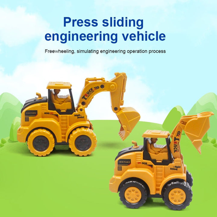 Press And Go Engineering Car Toys