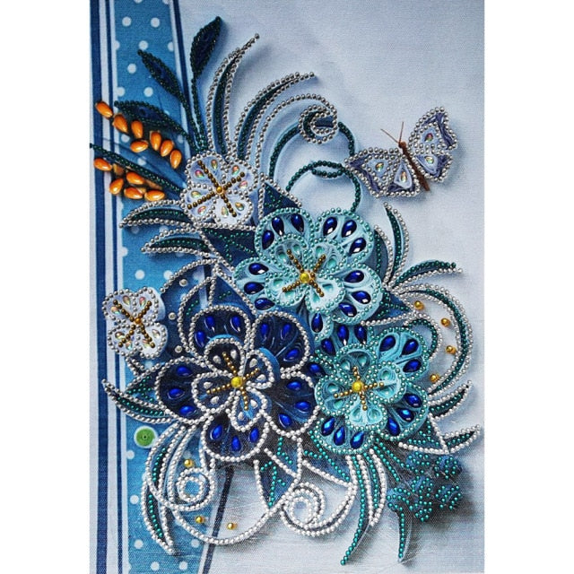 Diamond Painting - Crystal Rhinestone - Flowers