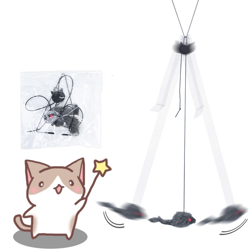 Hanging Door Bouncing Mouse Cat Toy