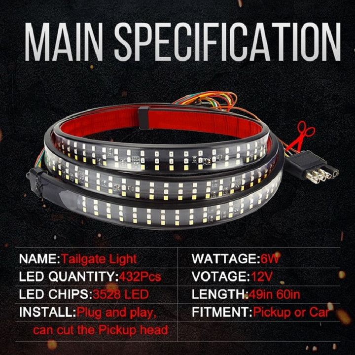 LED tailgate lights, turn signals and driving and reversing lights
