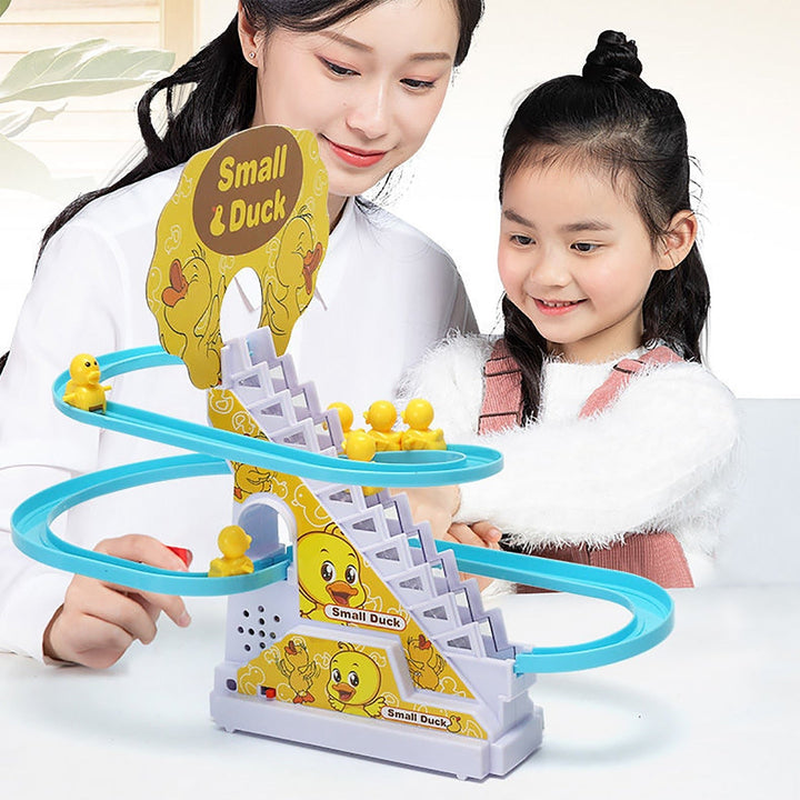 Electric Music Duck Climbing Stairs Toy